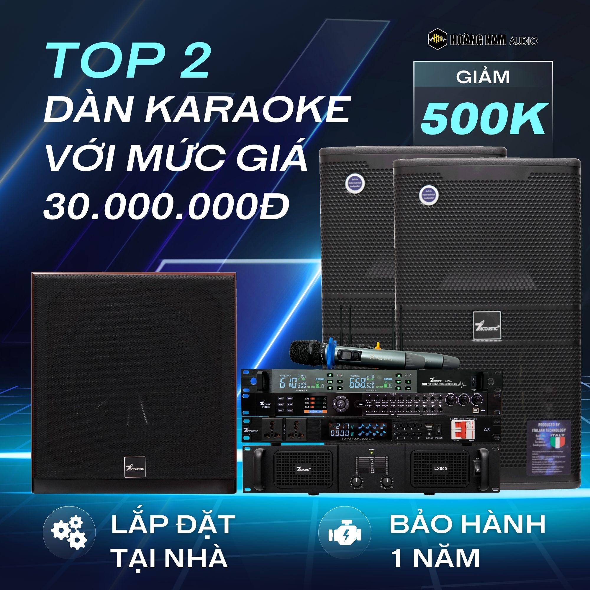 Top 2 dàn karaoke mức giá 30 triệu được lắp đặt nhiều nhất tháng 5