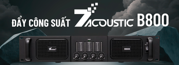 Đẩy công suất 4 kênh 7Acousitc B800, Đẩy 4 kênh, Đẩy B800