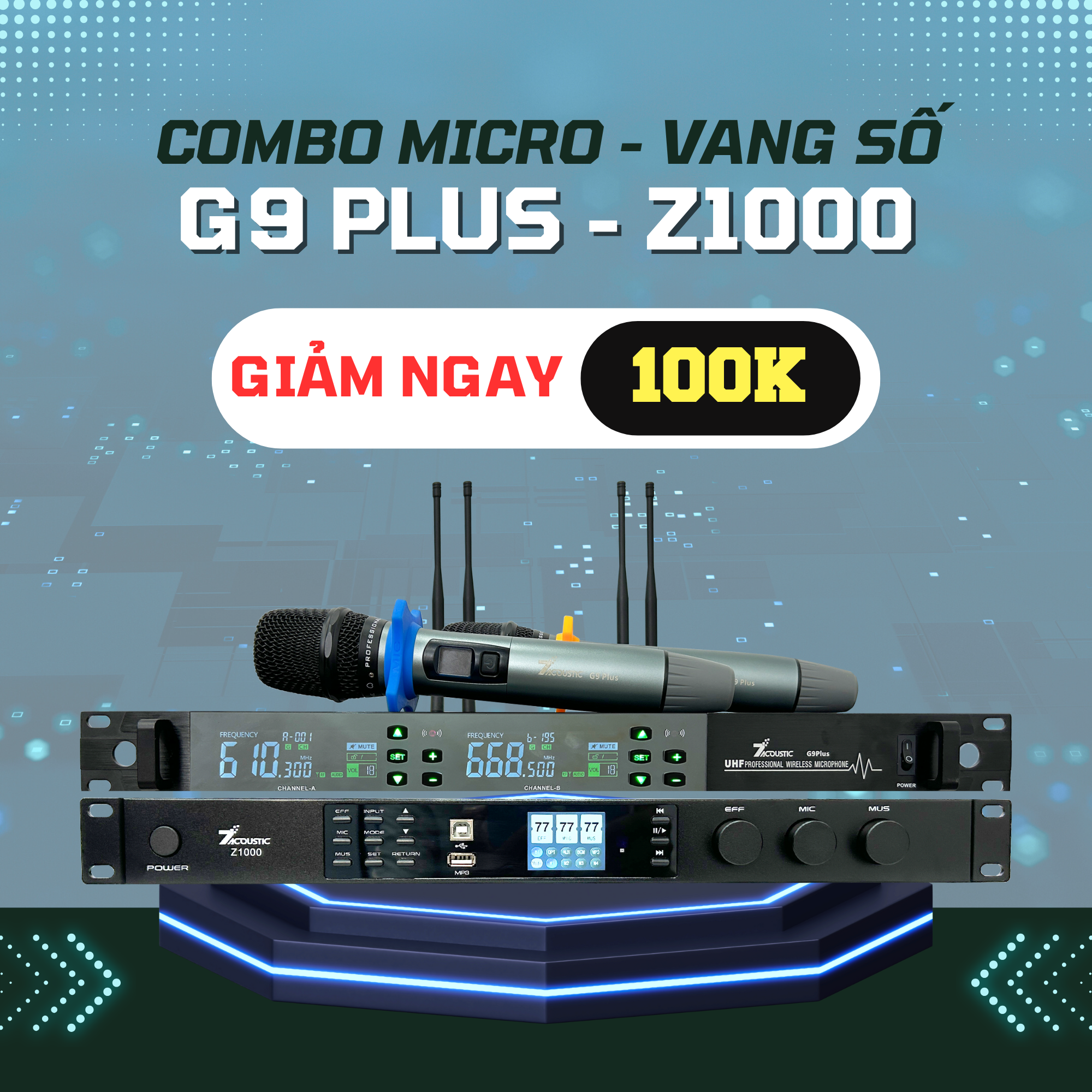 Combo Vang số Z1000 và Micro G9 Plus
