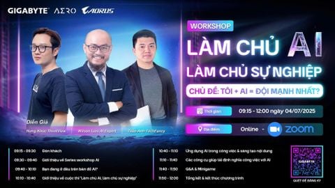 WORKSHOP ONLINE VỚI CHỦ ĐỀ: TÔI + AI = ĐỘI MẠNH NHẤT? CÙNG CHUYÊN GIA AI