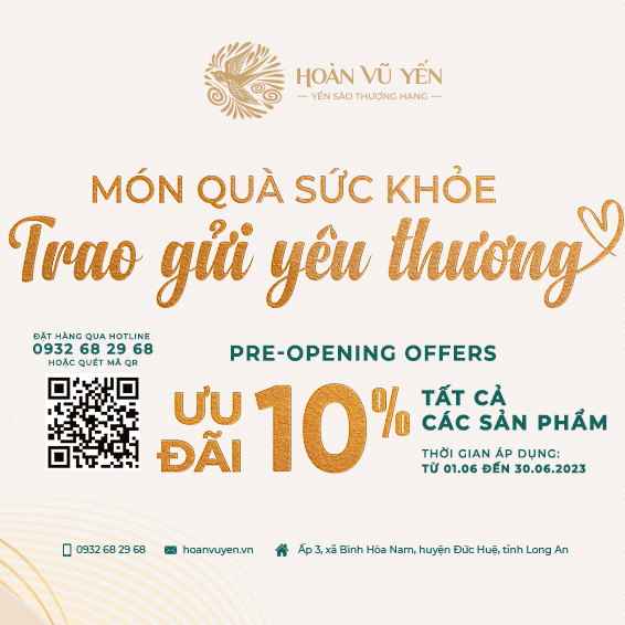 YẾN SÀO HOÀN VŨ TẶNG NGÀN ƯU ĐÃI TRƯỚC THỀM KHAI TRƯƠNG