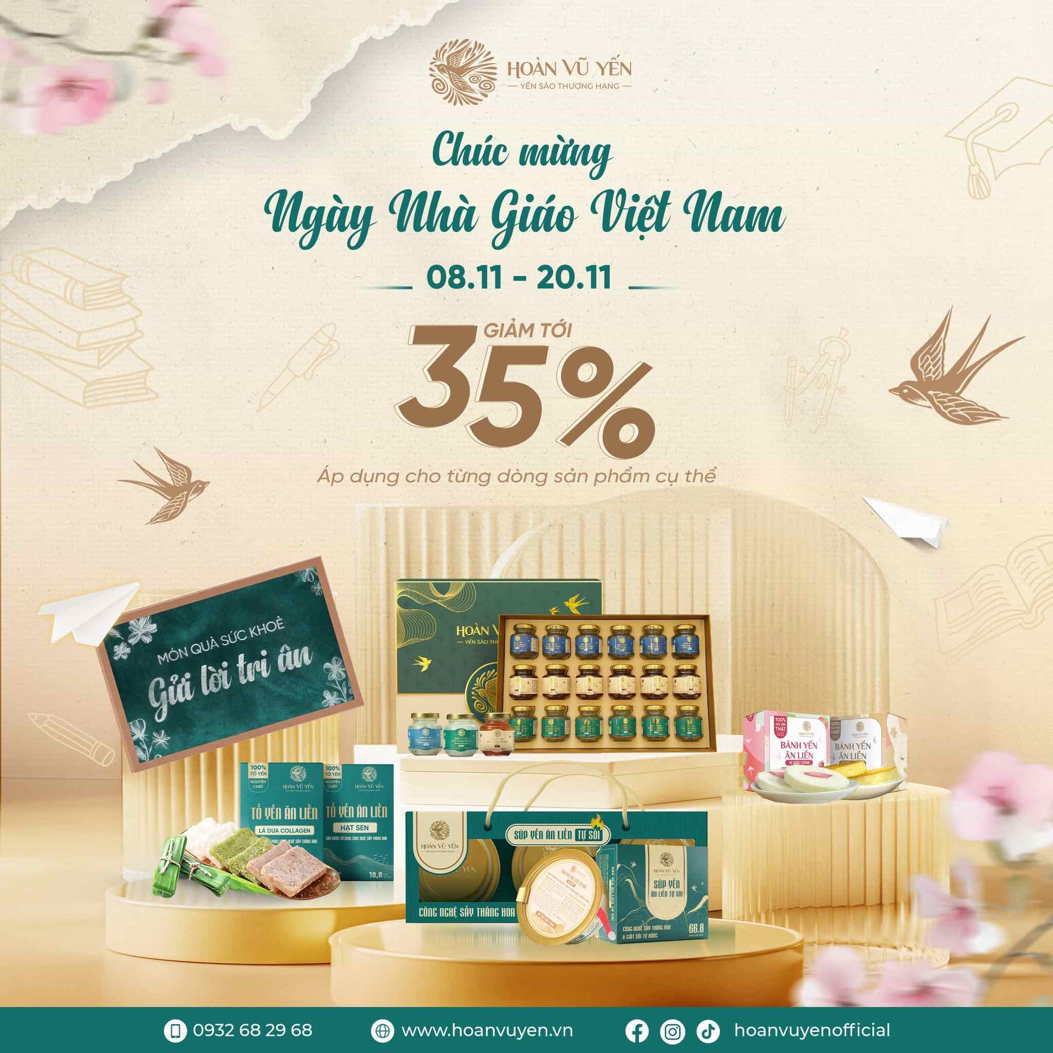 TRI ÂN THẦY CÔ - TRAO GỬI YÊU THƯƠNG VỚI YẾN SÀO HOÀN VŨ YẾN