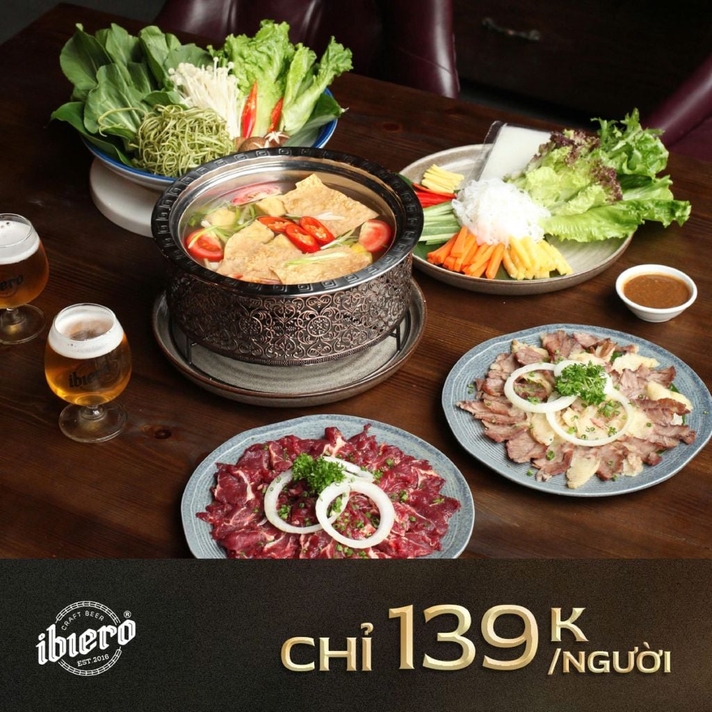 LẨU BÒ NHÚNG DẤM/TÊ CAY CHỈ 139k/NGƯỜI