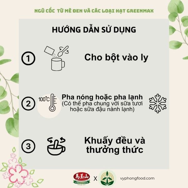 Bột ngũ cốc dinh dưỡng không đường từ mè đen Greenmax Đài Loan chính là sự lựa chọn an toàn cho người tiểu đường