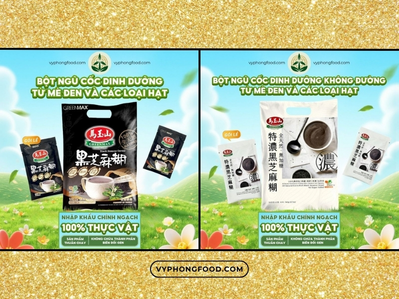 10 Benefits of Black Sesame Cereal for Health and Beauty – A Natural Secret for a Healthy Life. Vyphongfood.com is proud to be a pioneer in importing Greenmax nutritional cereal products from Taiwan through official channels