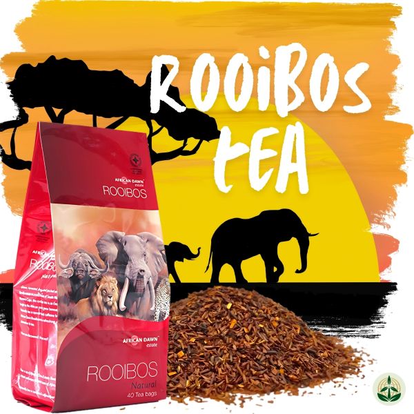 What are the benefits of South African Rooibos Tea African Dawn in tea bag form this is a herbal tea of South African