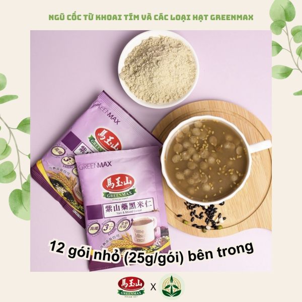 Greenmax Purple Yam and Mixed Cereal Powder from Taiwan healthy vegan breakfast drink.