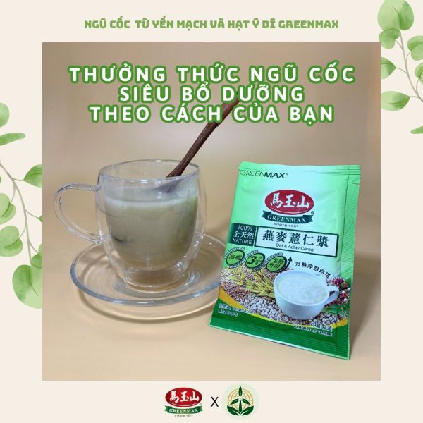 Greenmax Taiwan Oat and Adlay Multi Grains Cereal rich in fiber, beneficial for health and beauty vyphongfood