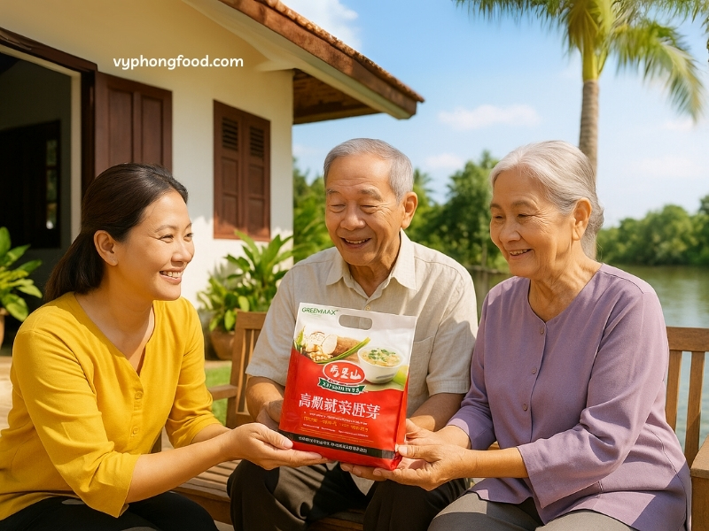 Choose Greenmax nutritious cereal porridge as a gift for your parents this Vu Lan Festival.