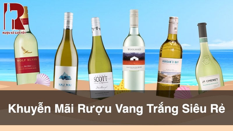 Khuyến Mãi Rượu Vang Trắng Siêu Rẻ Cho Hè Sảng Khoái