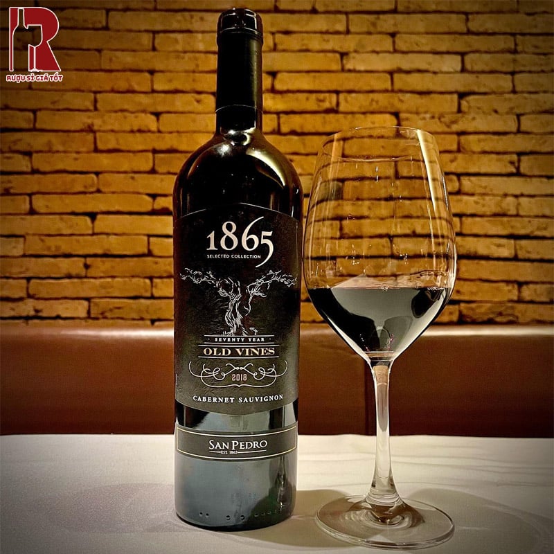 Chai 1865 Old Vines Cabernet Sauvignon nên được ướp lạnh từ 12 - 16°C để có vị tốt nhất