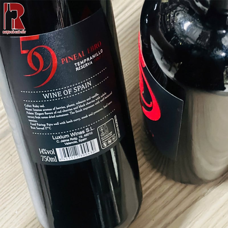 Vang Tây Ban Nha 59 Reserva Tempranillo