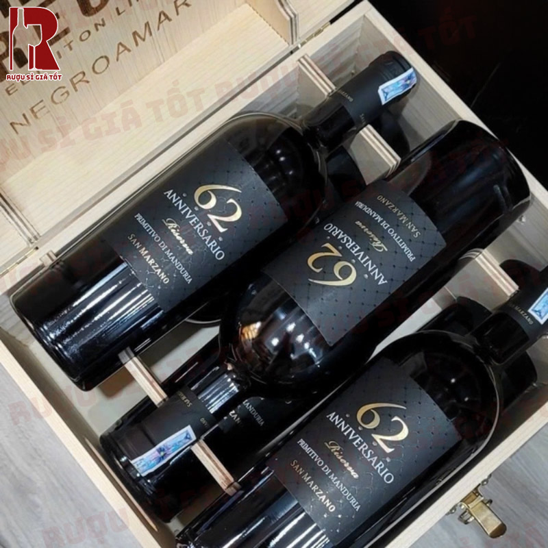 Rượu 62 Anniversario Primitivo Di Manduria mang theo các giá trị truyền thống, lịch sử