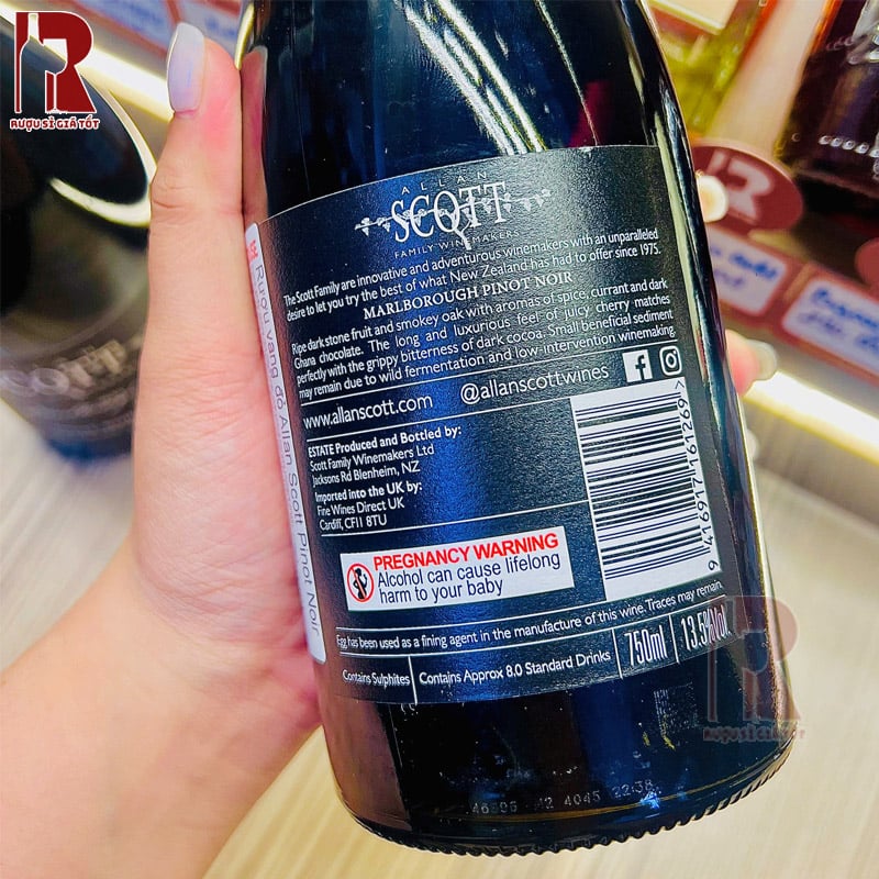 Rượu Allan Scott Pinot Noir nhẹ nhàng và tinh tế