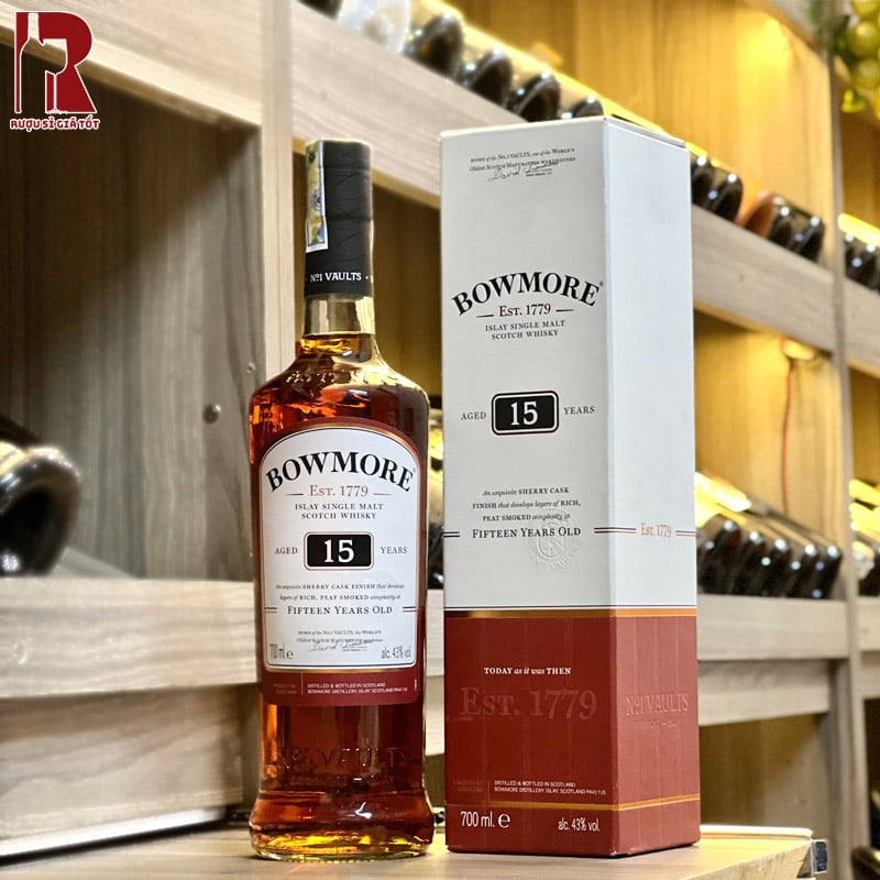 Rượu Bowmore 15 Năm nhập khẩu chính hãng