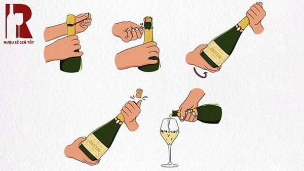 Cách khui nắp chai rượu vang nổ dễ dàng