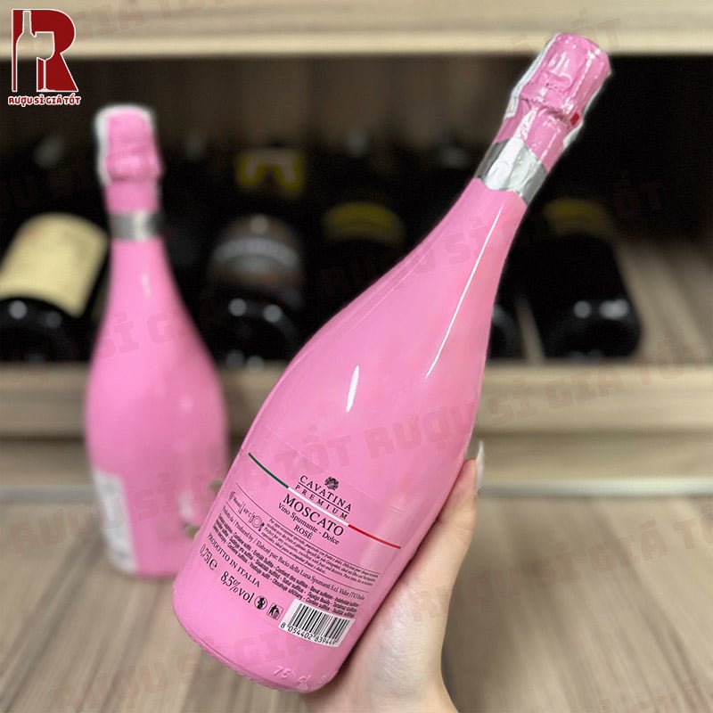 Rượu Vang Nổ Cavatina M Moscato Rose nhập khẩu giá rẻ