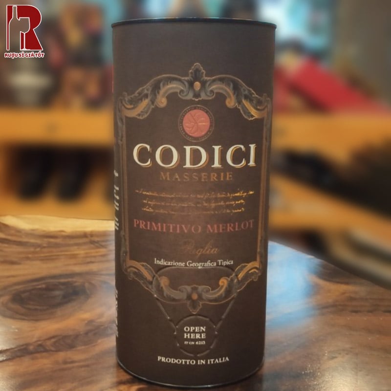 Rượu Codici Primitivo với các lớp vị đậm đà