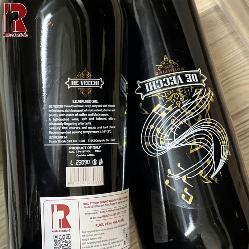 Kết Hợp Ẩm Thực Tuyệt Vời Với De Vecchi Primitivo