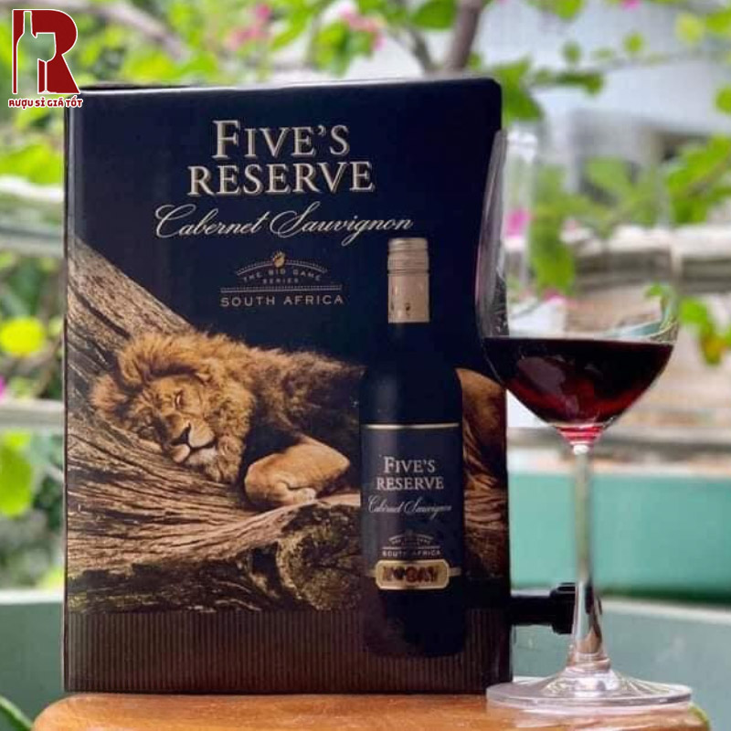 Rượu Vang Bịch Nam Phi Five Reserva Cabernet đậm đà vị trái cây đen