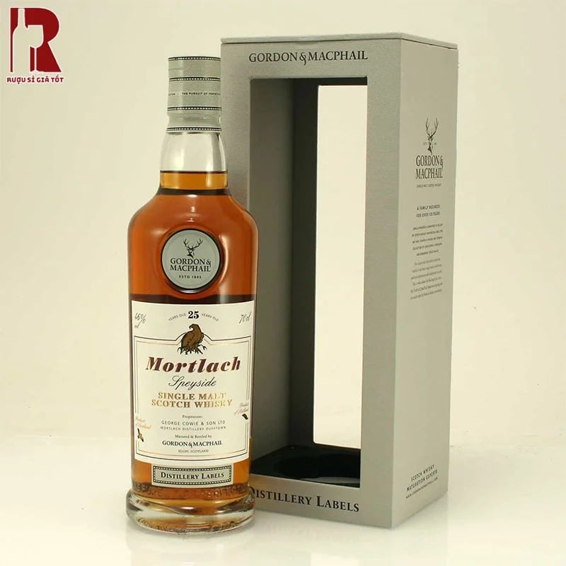 Rượu Whisky Mortlach 25 Năm Gordon & Macphail là trải nghiệm vị rượu tinh tế và trưởng thành