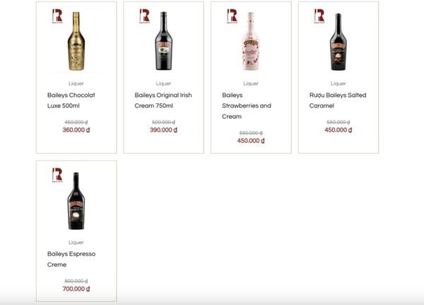 Giá rượu Baileys ưu đãi hấp dẫn tại shop Rượu Sỉ