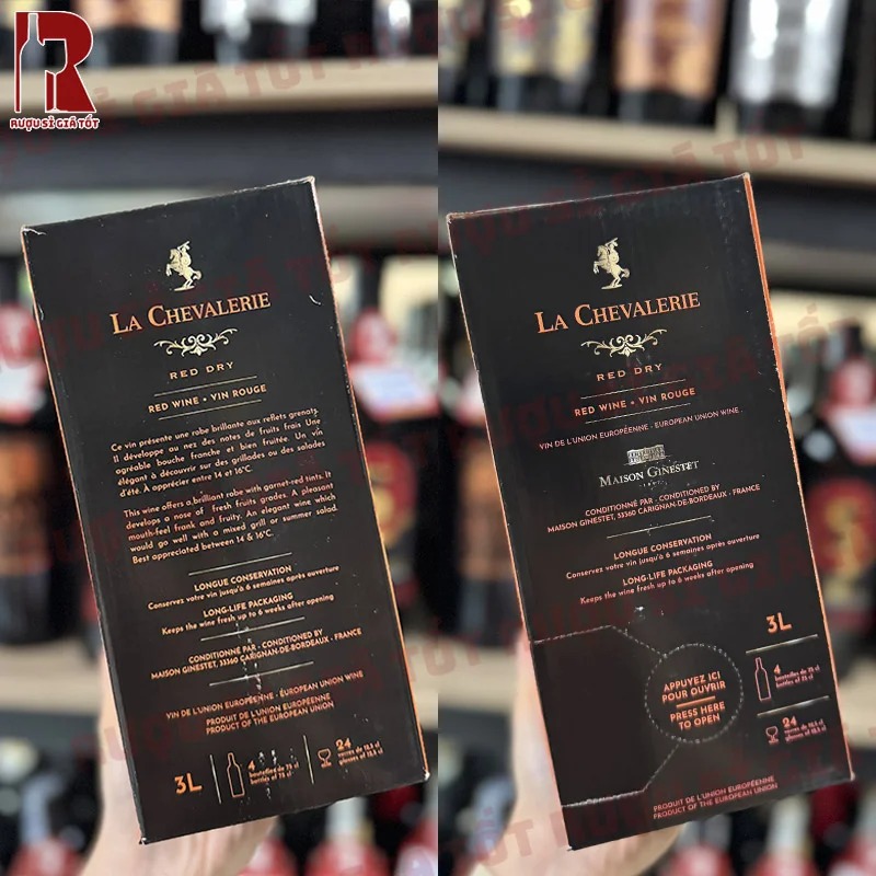 Vang bịch La Chevalerie khoác lên mình màu đỏ ruby quyến rũ cùng hương thơm từ trái cây đỏ