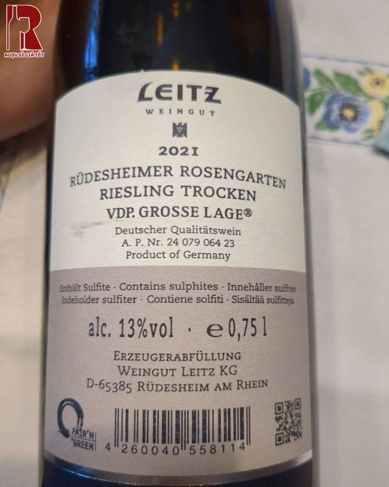 Vì Sao Bạn Nên Chọn Leitz Rudesheimer Riesling Dry Trocken Rheingau?