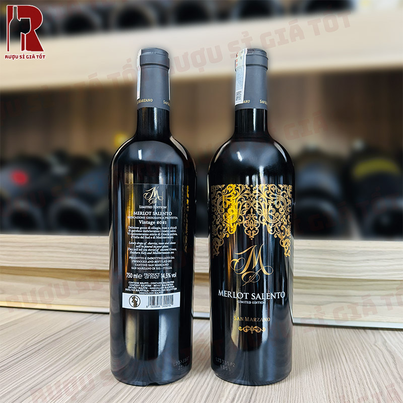 Rượu vang đỏ M Merlot San Marzano giá rẻ