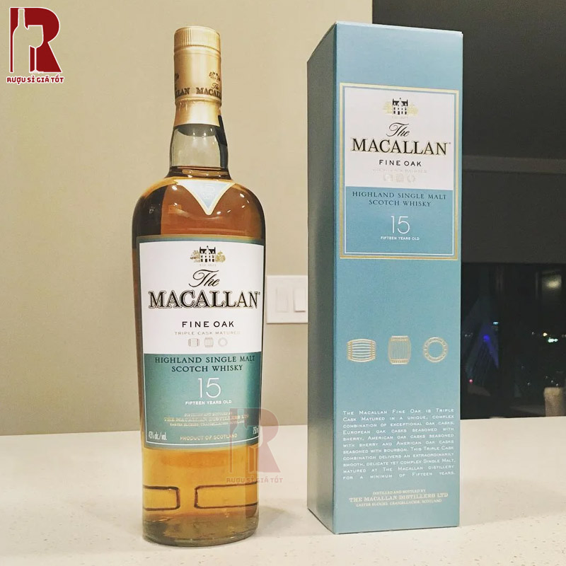 Rượu Macallan 15 Năm Fine Oak giá rẻ nhất hiện nay
