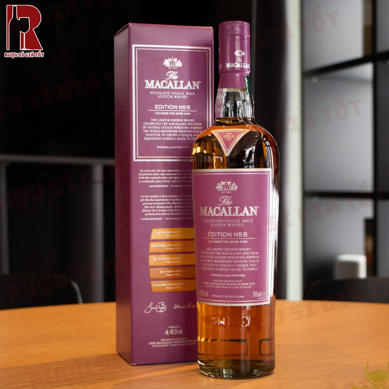 Giá phiên bản rượu whisky Macallan Edition 5 bao nhiêu?
