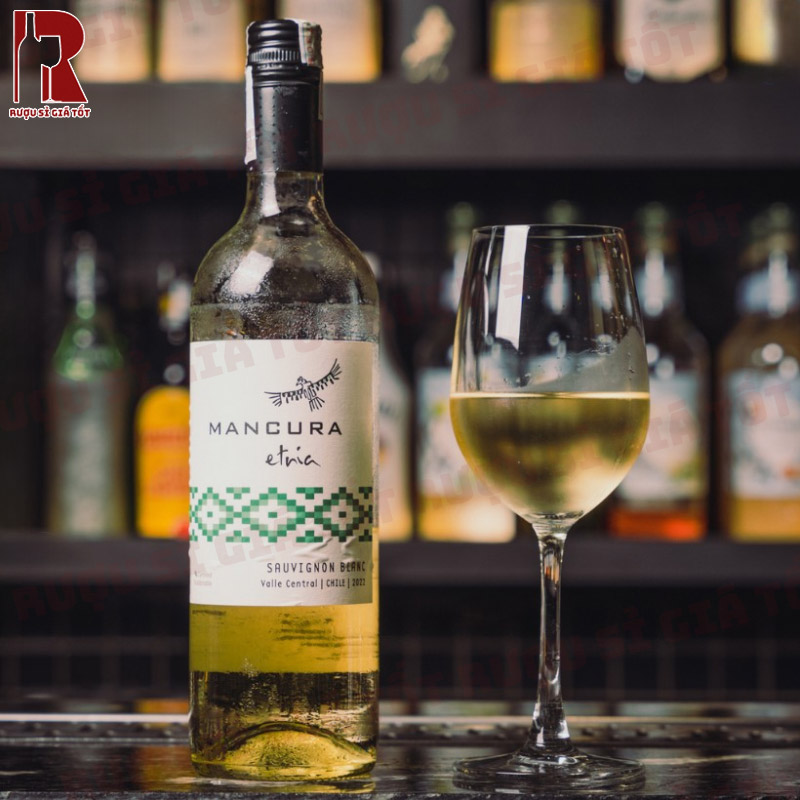 Rượu vang trắng Mancura Etnia Sauvignon Blanc thích hợp dùng cho khai vị, ăn kèm salad hoặc các món phô mai