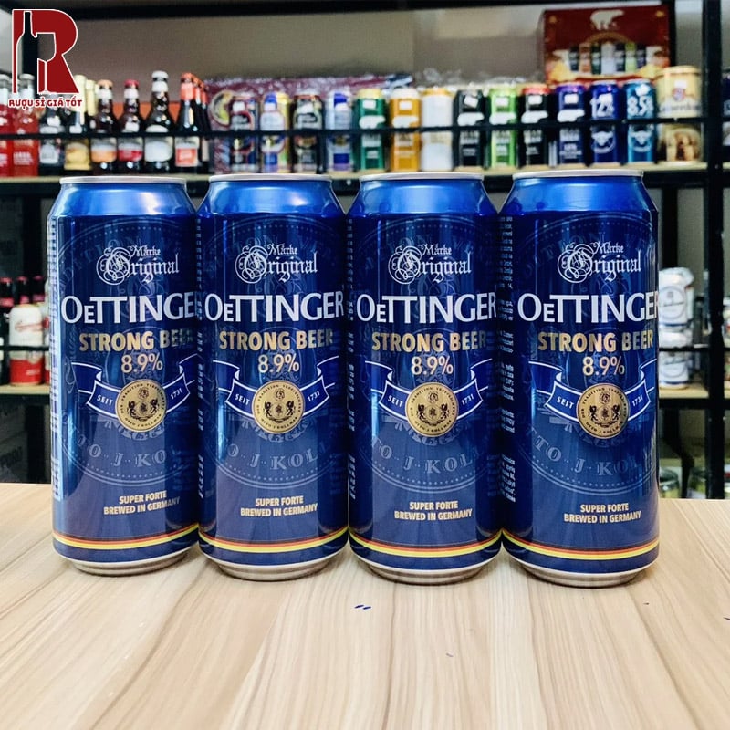 Bia Đức Oettinger Strong Beer Nặng có thiết kế vỏ lon sang trọng và đẹp mắt