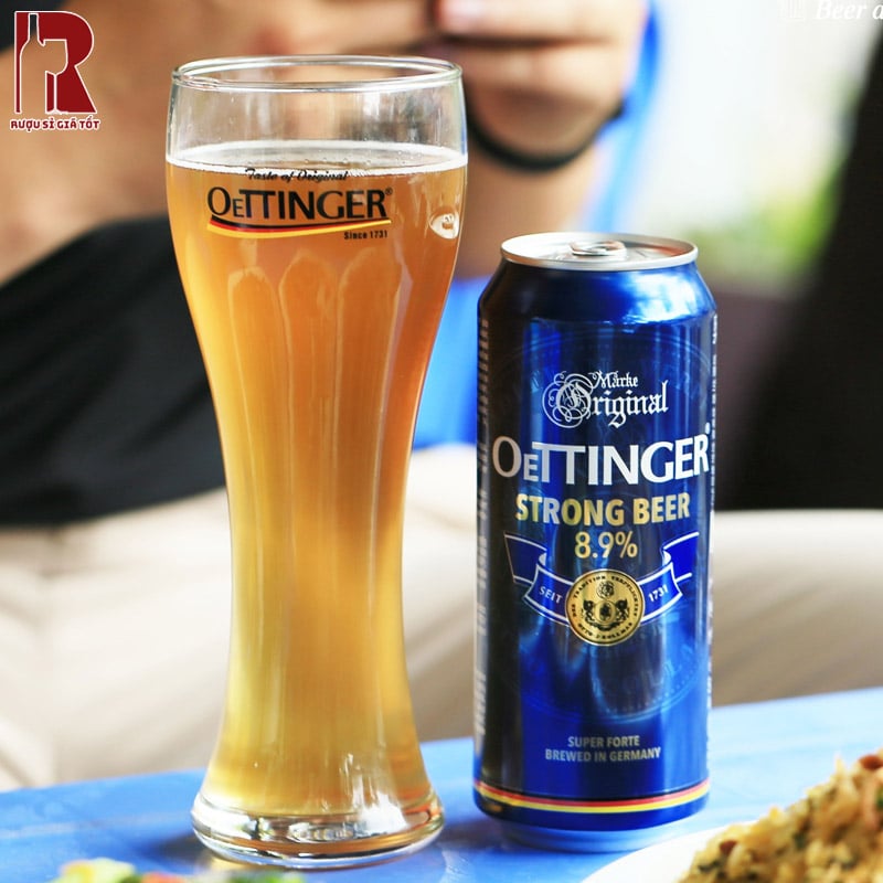 Bia Đức Oettinger Strong Beer Nặng nên được ướp lạnh lâu để có sự sảng khoái và mùi hương tốt nhất