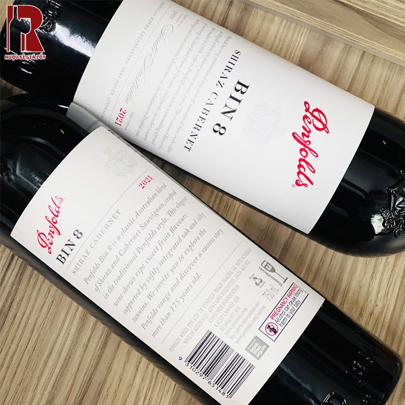 Rượu Vang Úc Penfolds Bin 8 Shiraz Cabernet đem đến trải nghiệm rượu đẳng cấp, phù hợp cho các buổi tiệc sang trọng