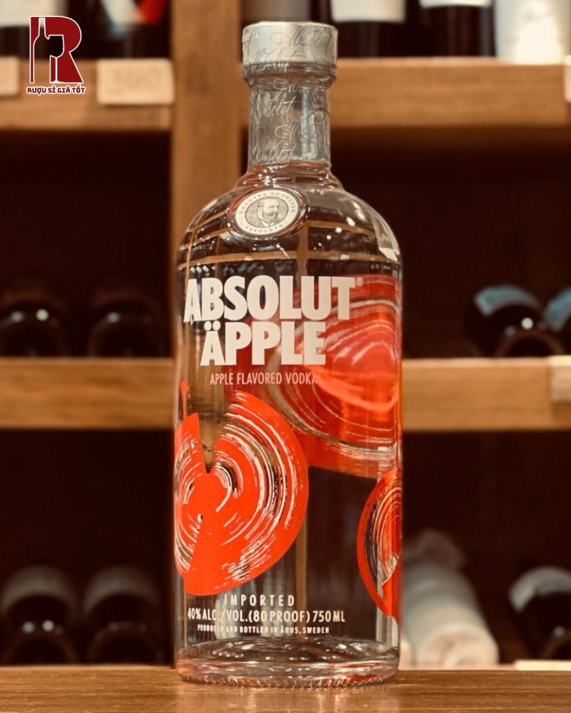 Chai vodka Absolut Apple sẽ đem đến các nốt vị nhẹ nhàng tươi mới