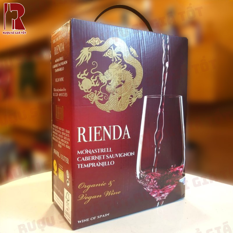 Vang bịch Rienda Blend Organic & Vegan Wine tiện lợi
