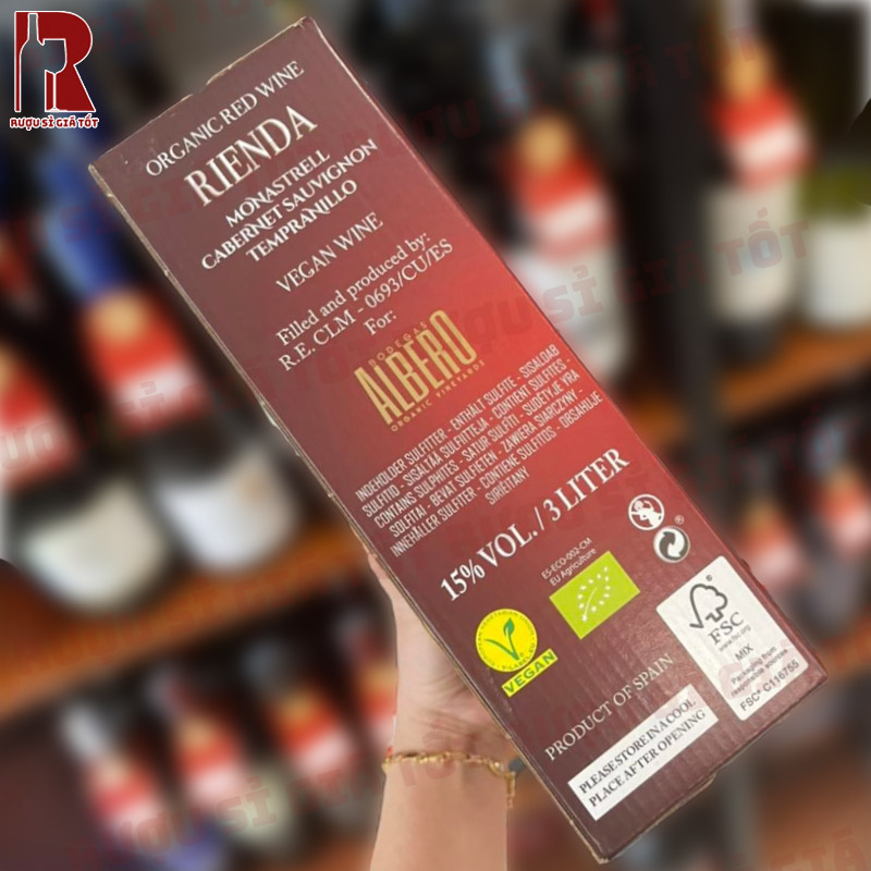 Đặc điểm vang bịch Rienda Blend Organic & Vegan Wine 3 lít