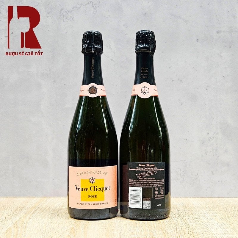 Rượu vang nổ hồng Veuve Clicquot chính hãng