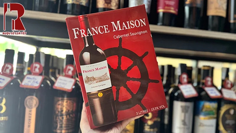 Rượu vang bịch Pháp France Maison 3L hoàn hảo để đi kèm với các món ăn đậm gia vị