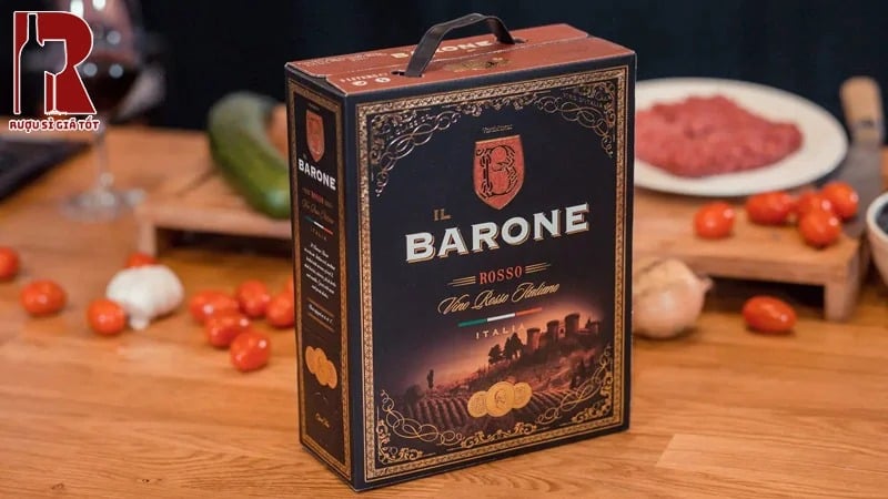 Rượu vang bịch IL Barone Rosso tiện nghi, dễ uống và dễ sử dụng