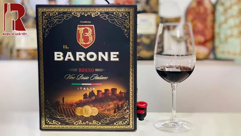 Rượu vang bịch IL Barone Rosso ngọt nhẹ nhàng cùng hậu vị kéo dài