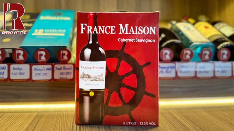 Rượu vang bịch Pháp France Maison 3L có vị chát và ngọt nhẹ nhàng