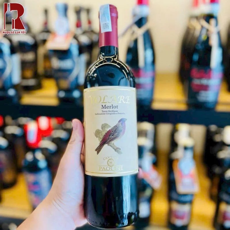 Rượu vang Ý đỏ Paolini Volare Merlot khoác lên mình màu đỏ sẫm quyền lực và quyến rũ