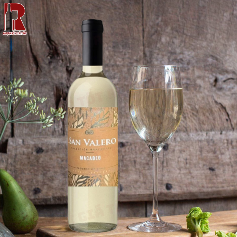 Mua rượu vang trắng San Valero Macabeo Blanco nhập khẩu Tây Ban Nha