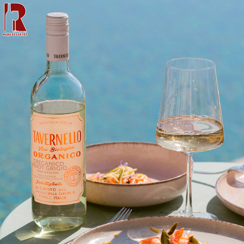Tavernello Organico Grecanico Pinot Grigio Terre Siciliane thơm tự nhiên