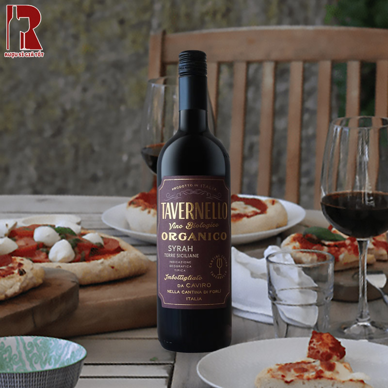 Rượu Tavernello Organico Syrah mềm mại, thơm ngọt