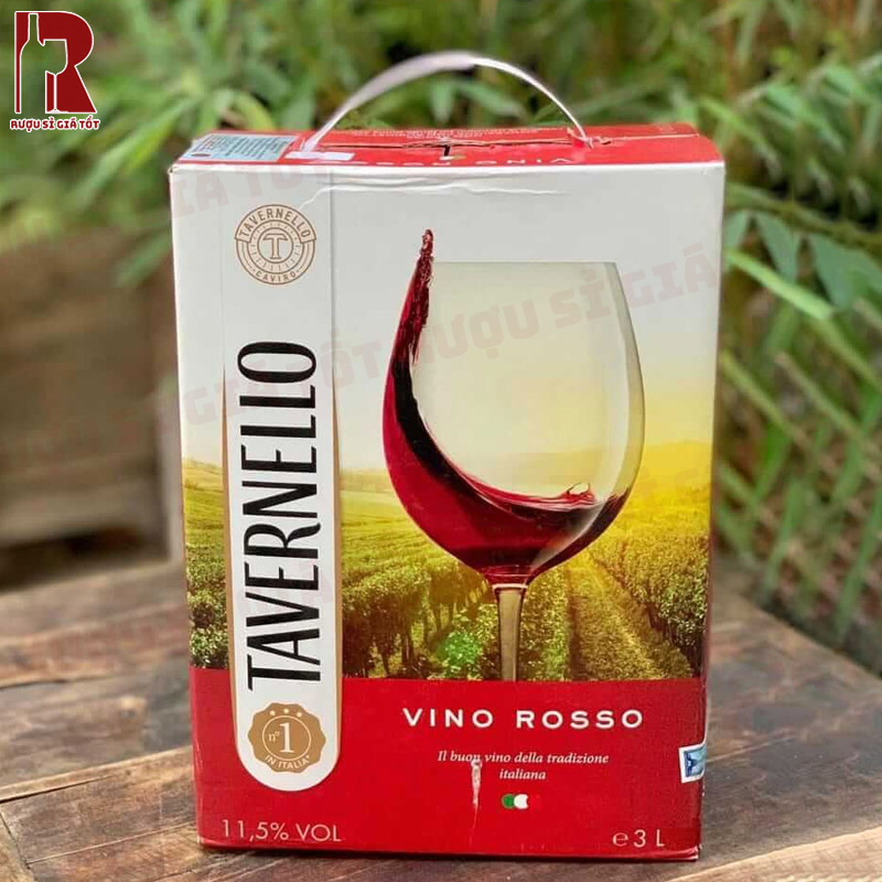 Giá rượu vang Tavernello Vino Rosso Bịch 3L
