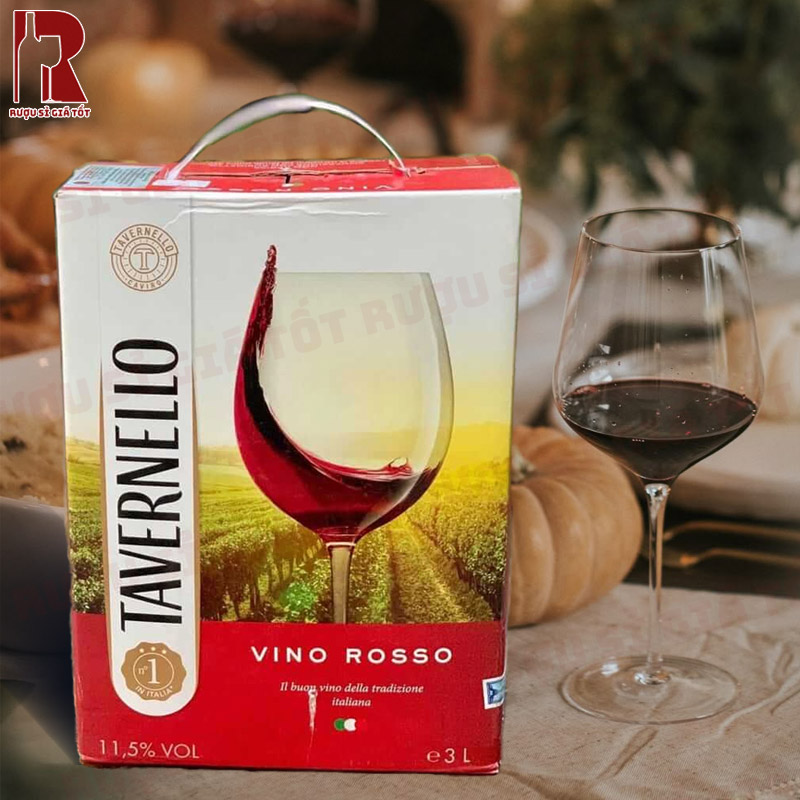 Địa chỉ mua vang Tavernello Vino Rosso Bịch 3L giá rẻ