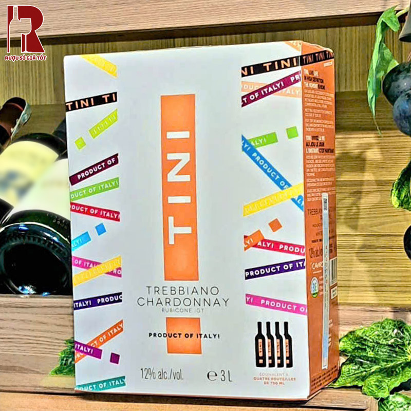 Vang Bịch Ý Tini Trebbiano Chardonnay tiện dụng
